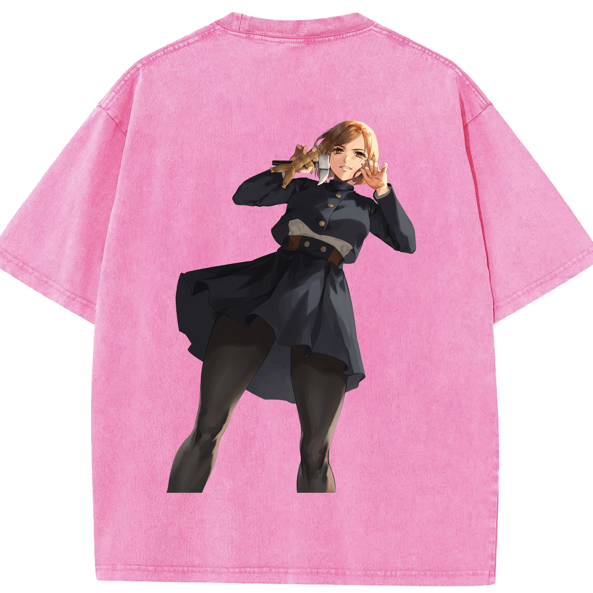 （画像用） 呪術廻戦 Jujutsu Kaisen 綿100% ヴィンテージ風 半袖Tシャツ（背面プリント）